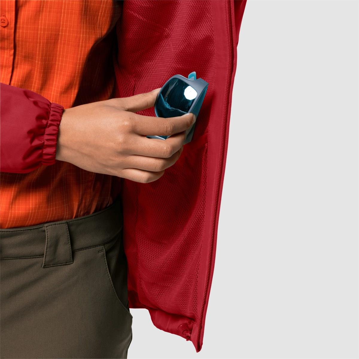 Jack Wolfskin Stormy Point 2L JKT Kadın Ceket 1111202-2178 Bright Scarlet