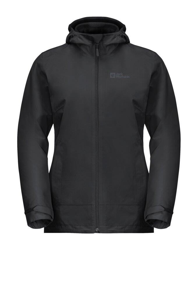 Jack Wolfskin Moonrise 3IN1 JKT W Kadın Outdoor Ceket 1115621-6000 Black