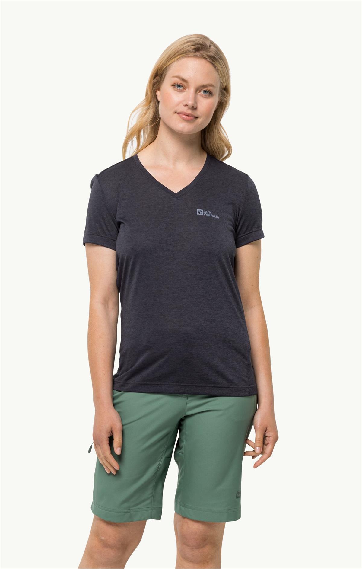 Jack Wolfskin Crosstrail T Kadın T-Shirt 1801693-1388 Graphite