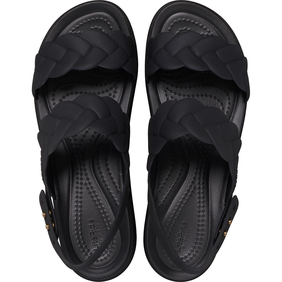Crocs Brooklyn Woven Low Wedge Kadın Terlik 209977-060 Black