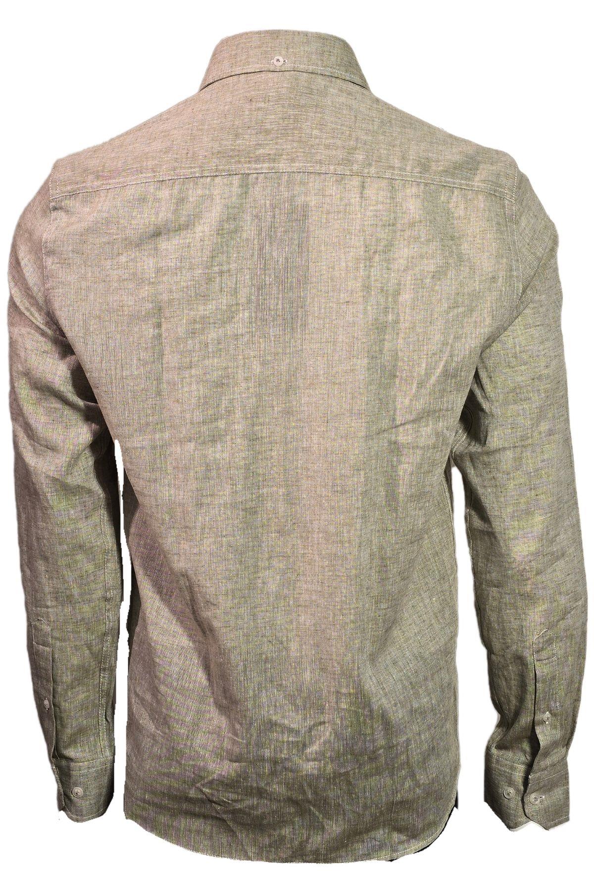 Campione 5708304 Erkek Keten Gömlek Khaki