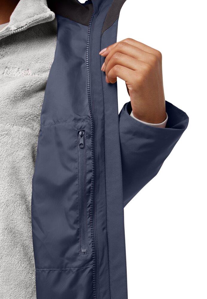 Jack Wolfskin Rotwand 3IN1 JKT W Kadın Outdoor Ceket A60333-1388 Graphite