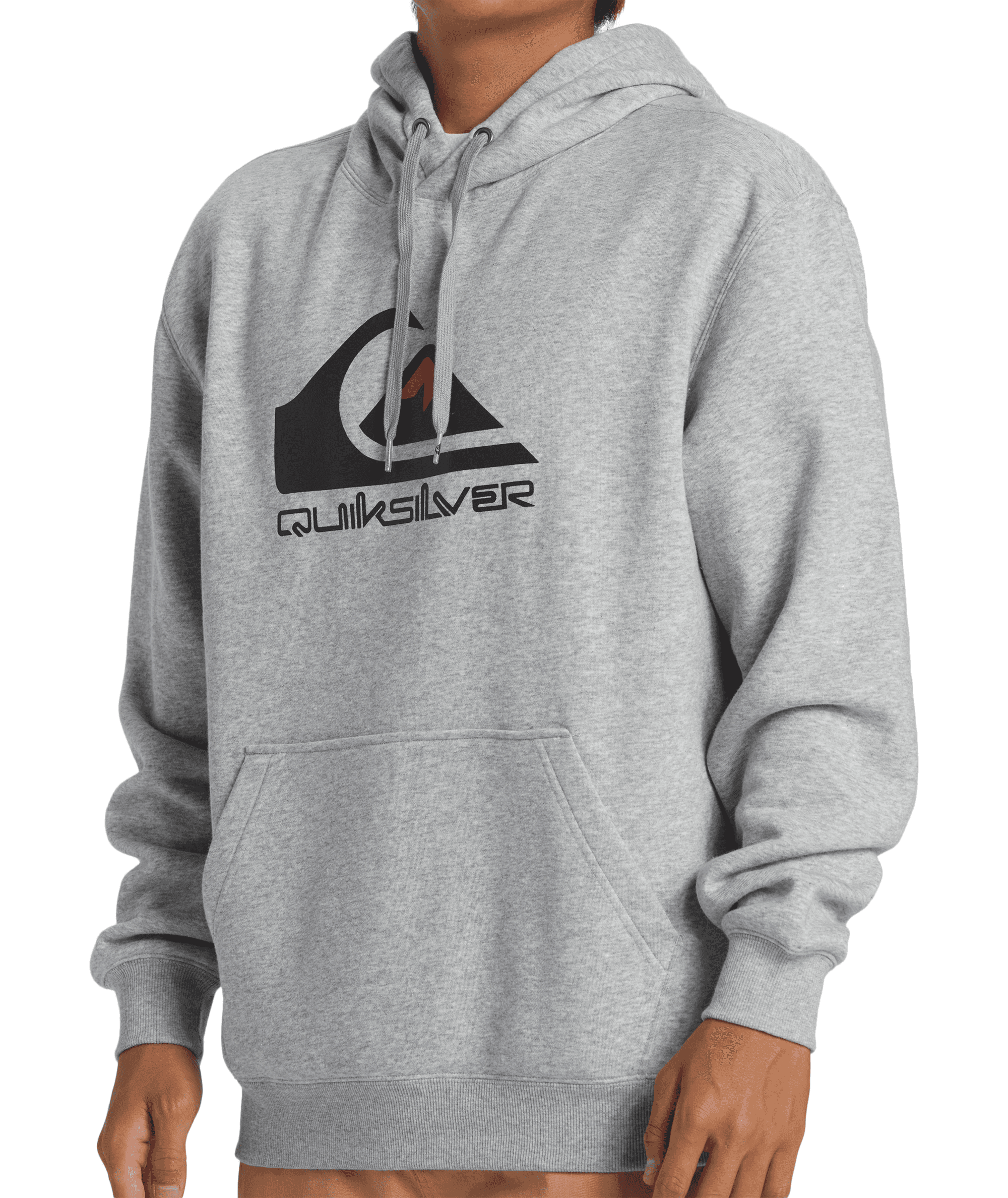 Quiksilver Big Logo Hoodie Erkek Sweatshirt AQYFT03356-SGRH Heritage Heather