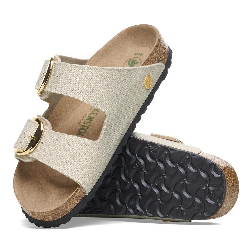 Birkenstock Arizona Big Buckle Tex Rough Canvas Vegan Unisex Terlik 1026726-Eggshell