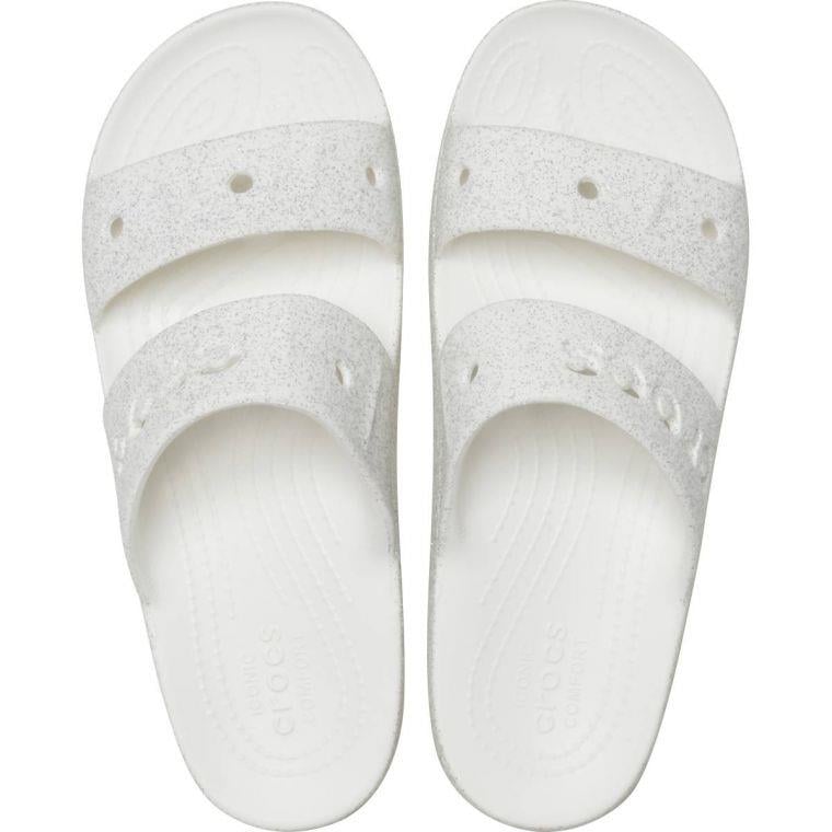 Crocs Baya Platform Glitter Sandal Kadın Terlik 208461-100 White