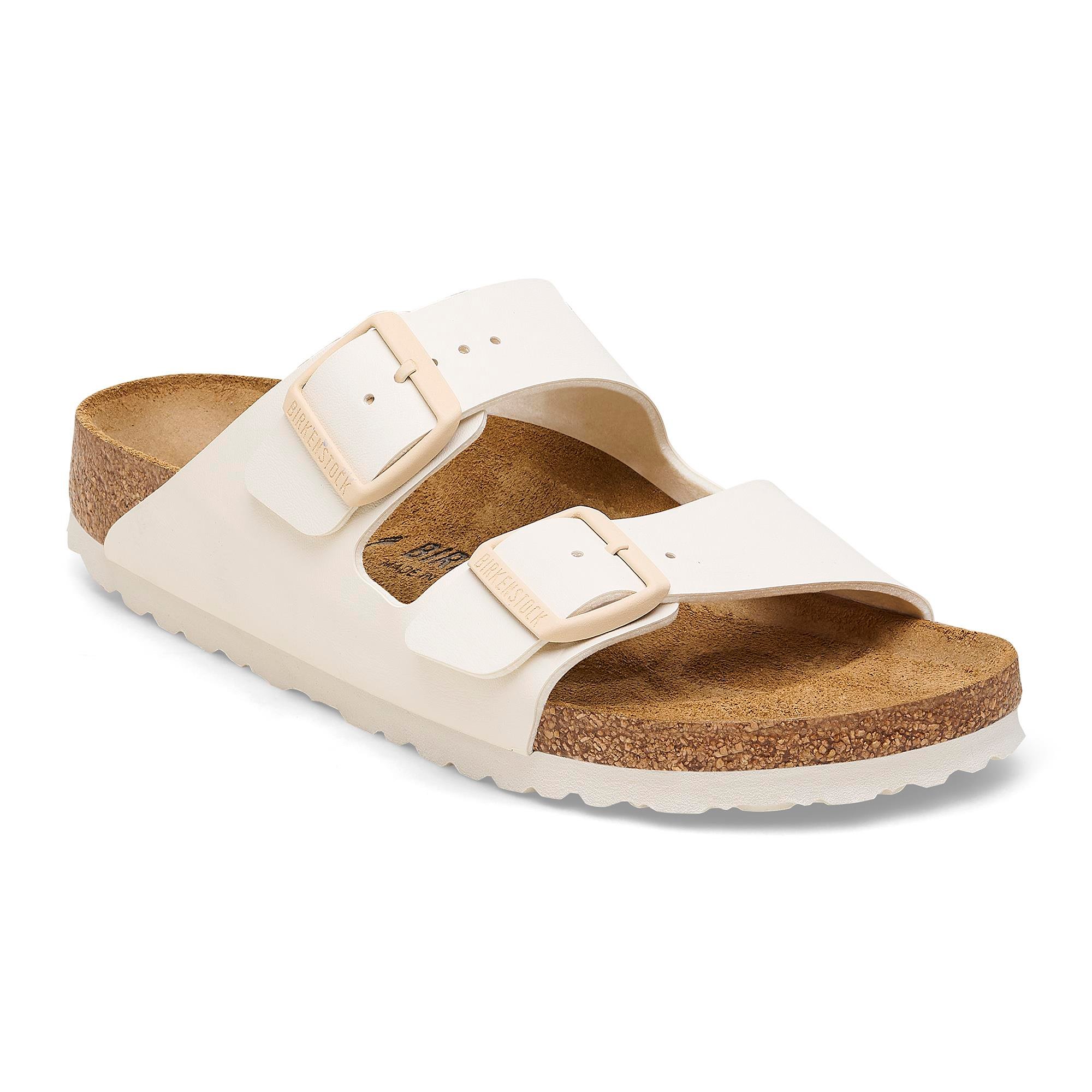 Birkenstock Arizona BF Saffiano Unisex Terlik 1027339-Eggshell