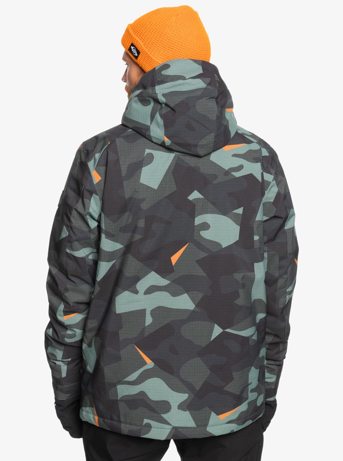 Quiksilver Mission Printed JK Snowboard Ceketi EQYTJ03479-GLW8 Puzzle Camo Sea Spray