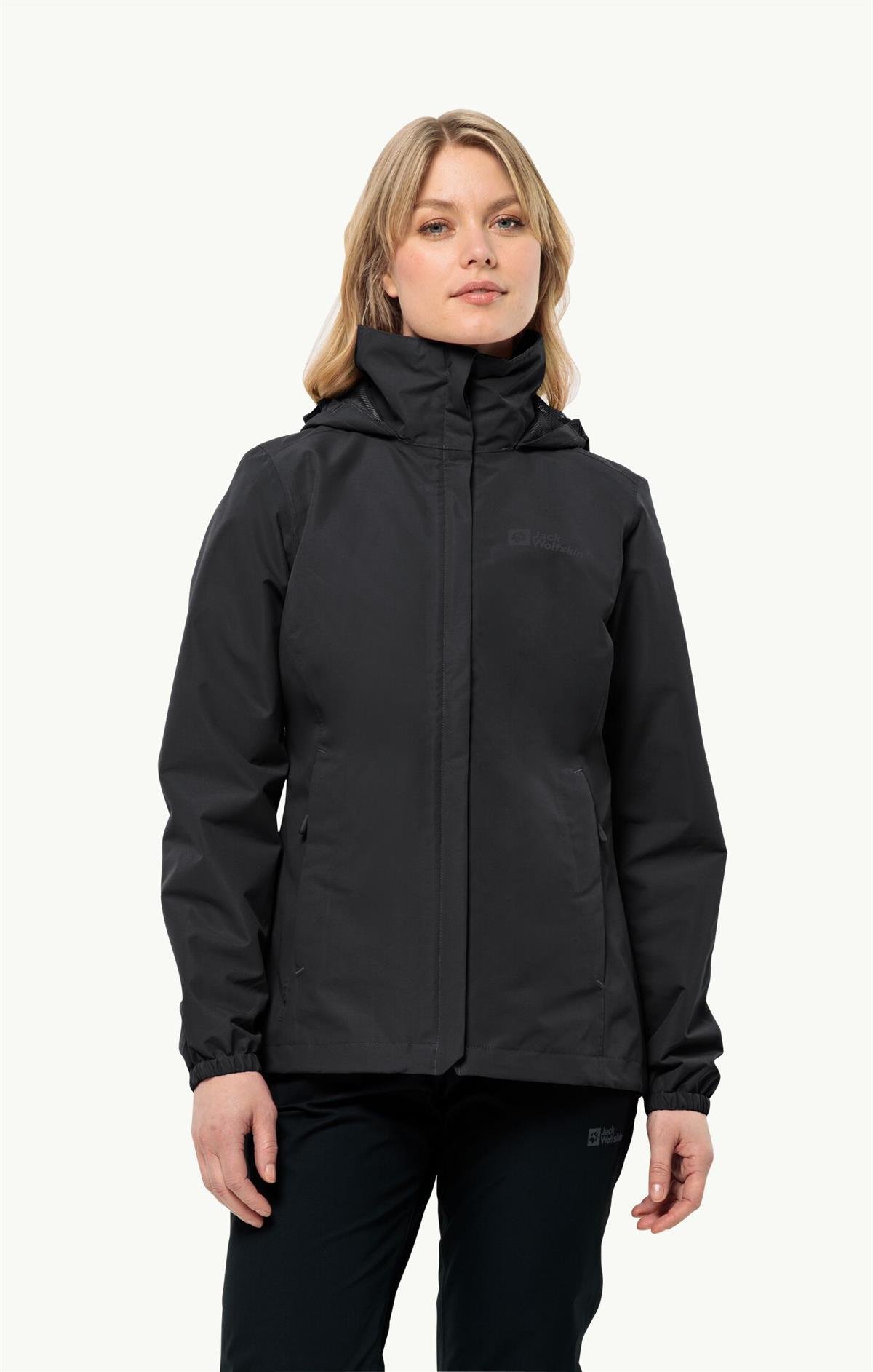 Jack Wolfskin Stormy Point 2L JKT Kadın Ceket 1111202-6000 Black