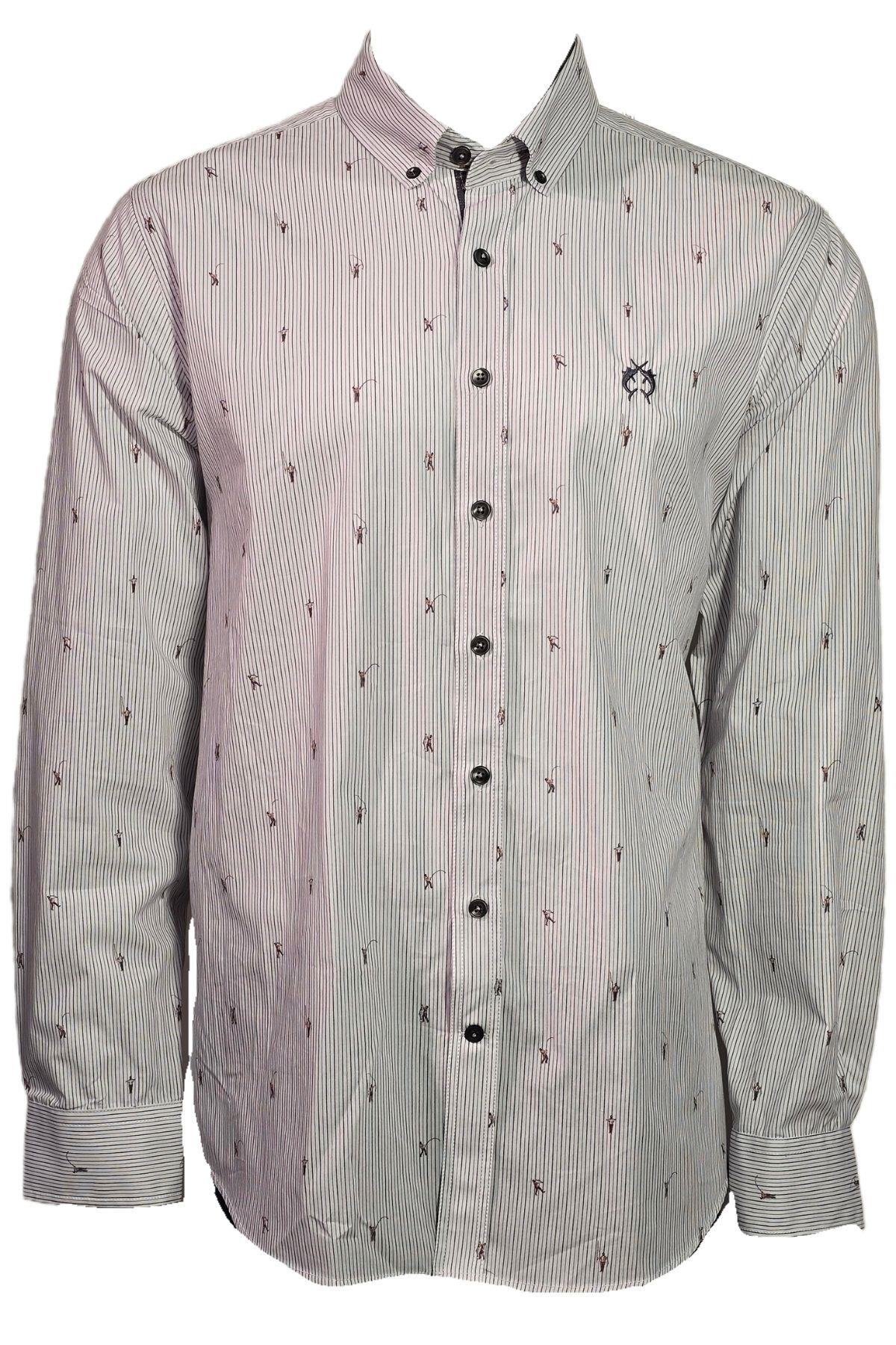 Campione 3709522 Erkek Çizgili Gömlek Flannel