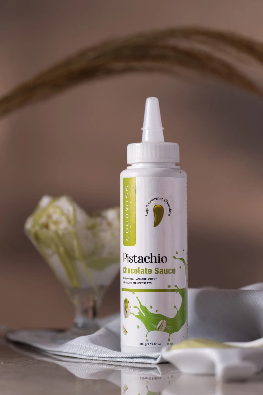 Cocowiss Antep Fıstık Aromalı Çikolata Sosu 330 GR