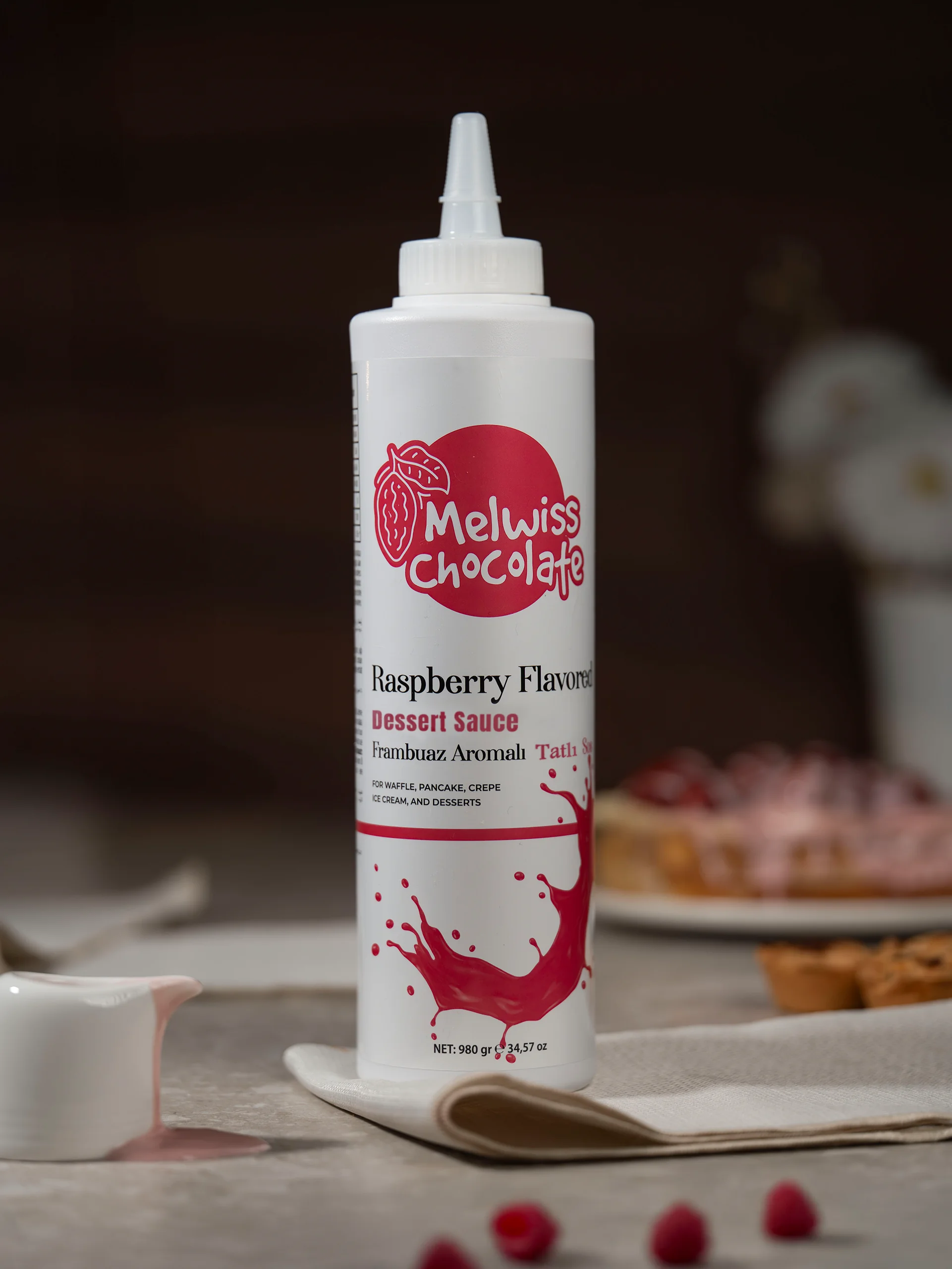 Melwiss Frambuaz Aromalı Tatlı Sos 980g