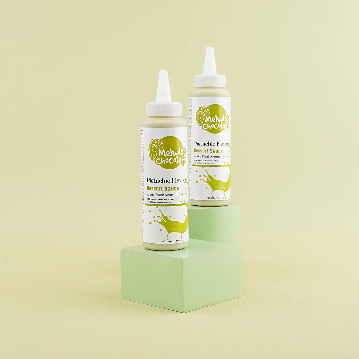 Antep Fıstık Aromalı Tatlı Sos 330 g - Waffle & Krep & Pankek Sosu