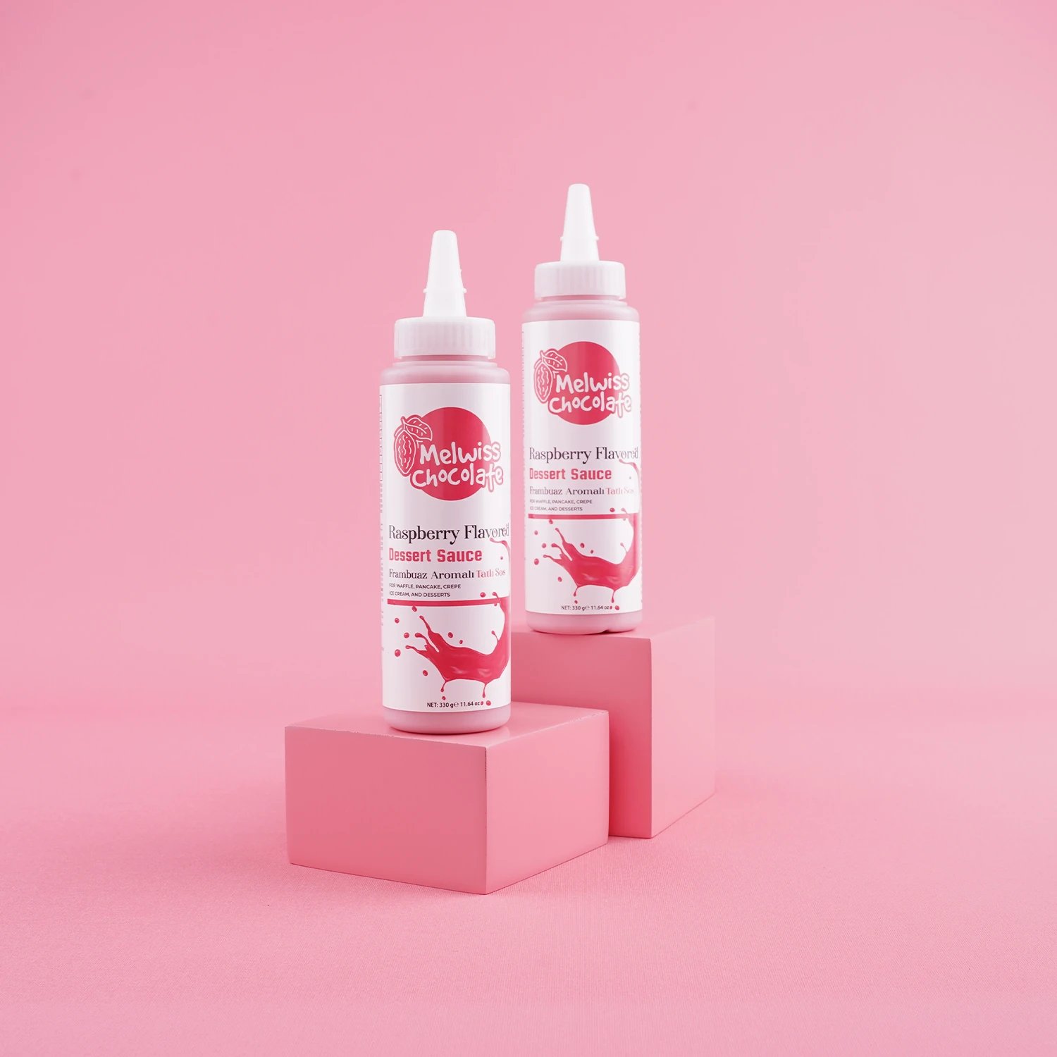 Frambuaz Aromalı Tatlı Sosu 330 g - Waffle & Pankek & Krep Sosu