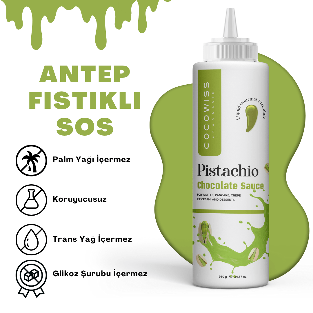 Cocowiss Antep Fıstıklı Çikolata Sosu - 1Kg