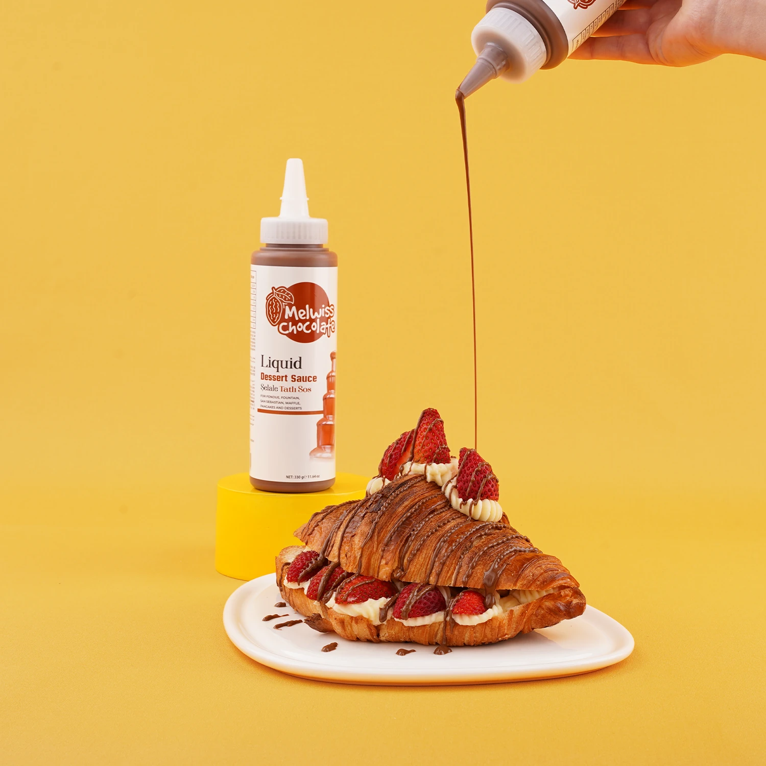 Fondü Şelale Sıvı Çikolata Sosu 330 g - Waffle & Krep & Pankek Sosu