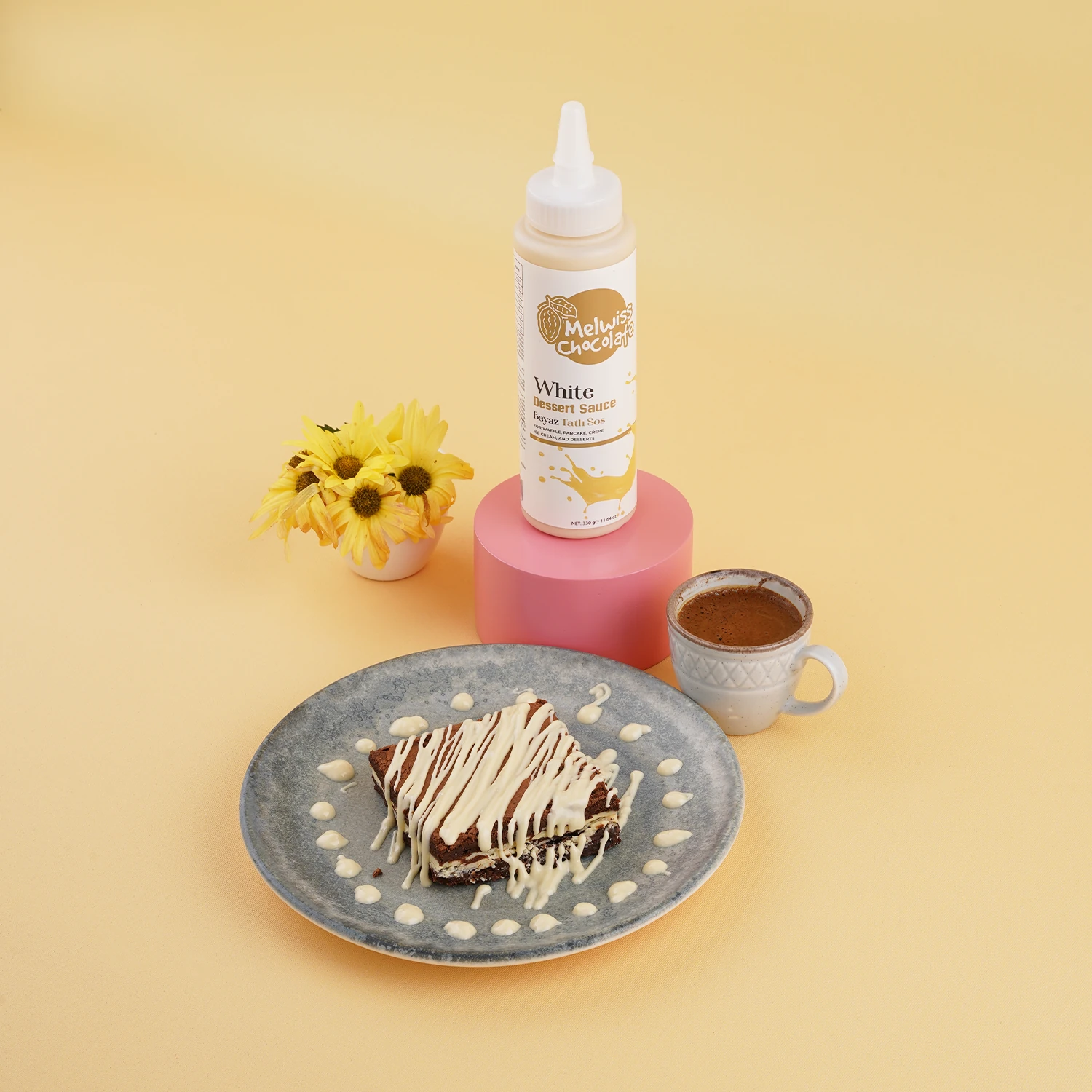 Beyaz Tatlı Sos 330 g - Waffle & Pankek & Krep Sosu