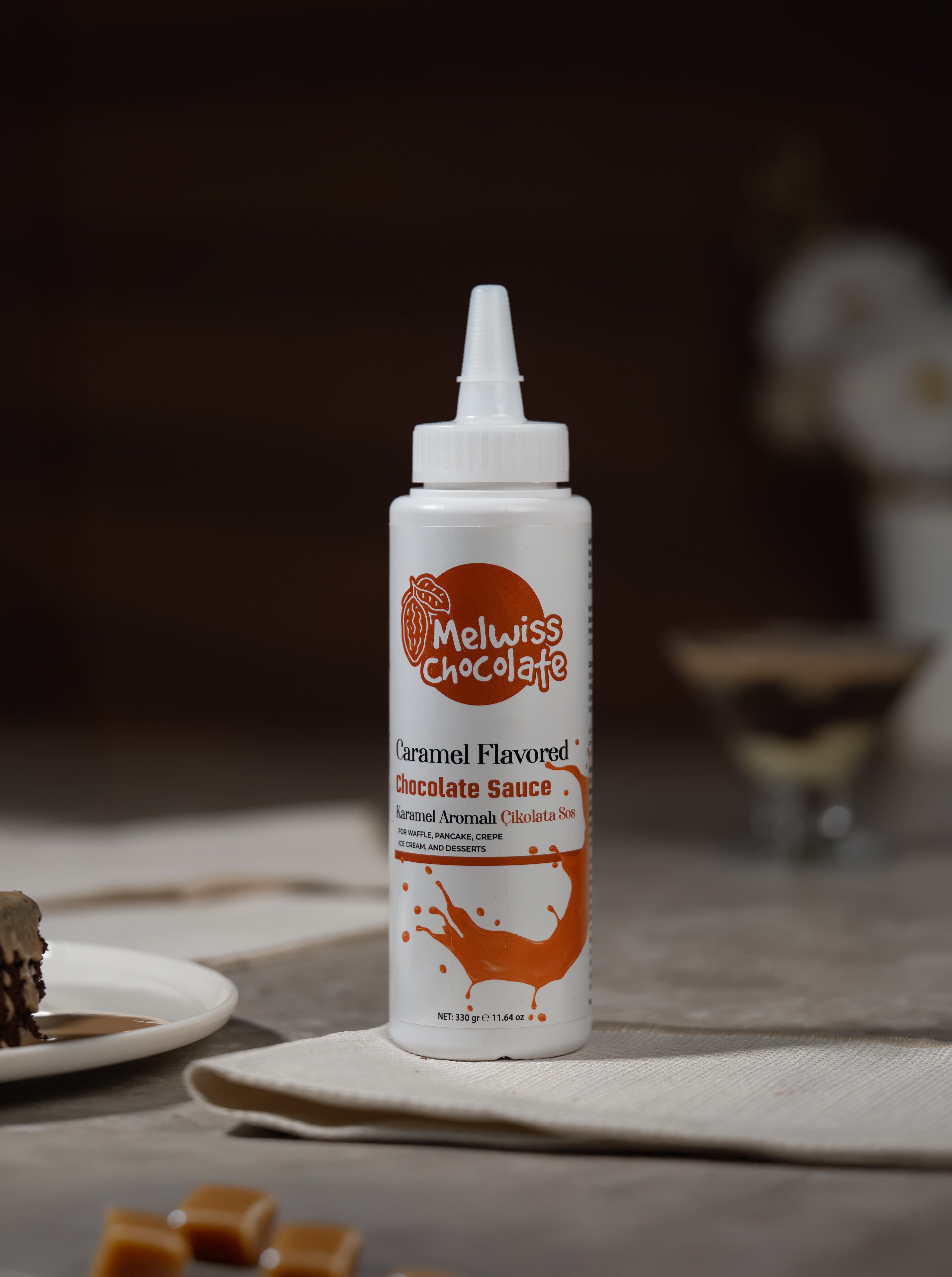 Melwiss Karamel Aromalı Çikolata Sosu 300GR