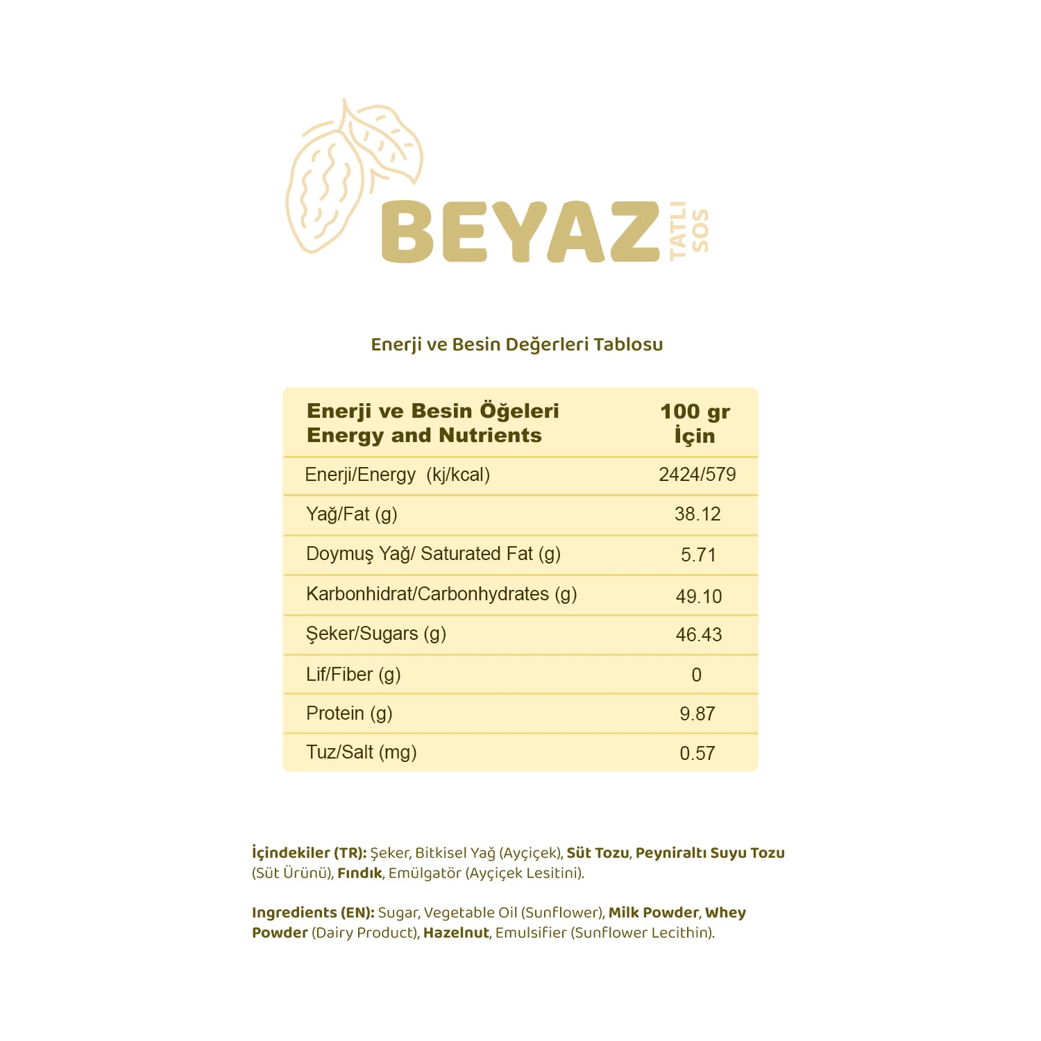 Beyaz Tatlı Sos 330 g - Waffle & Pankek & Krep Sosu