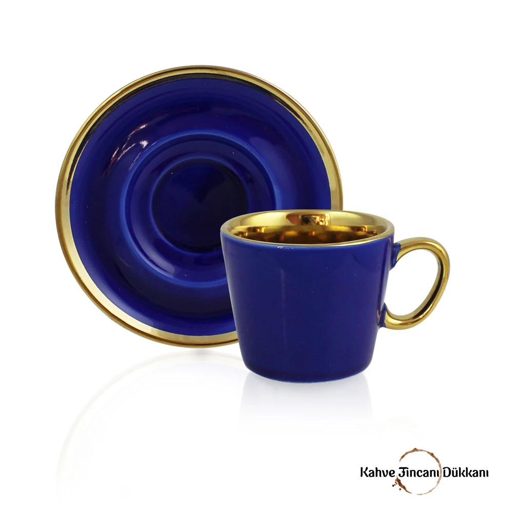 Acar Porselen Bohemian Kahve Fincanı - Mavi