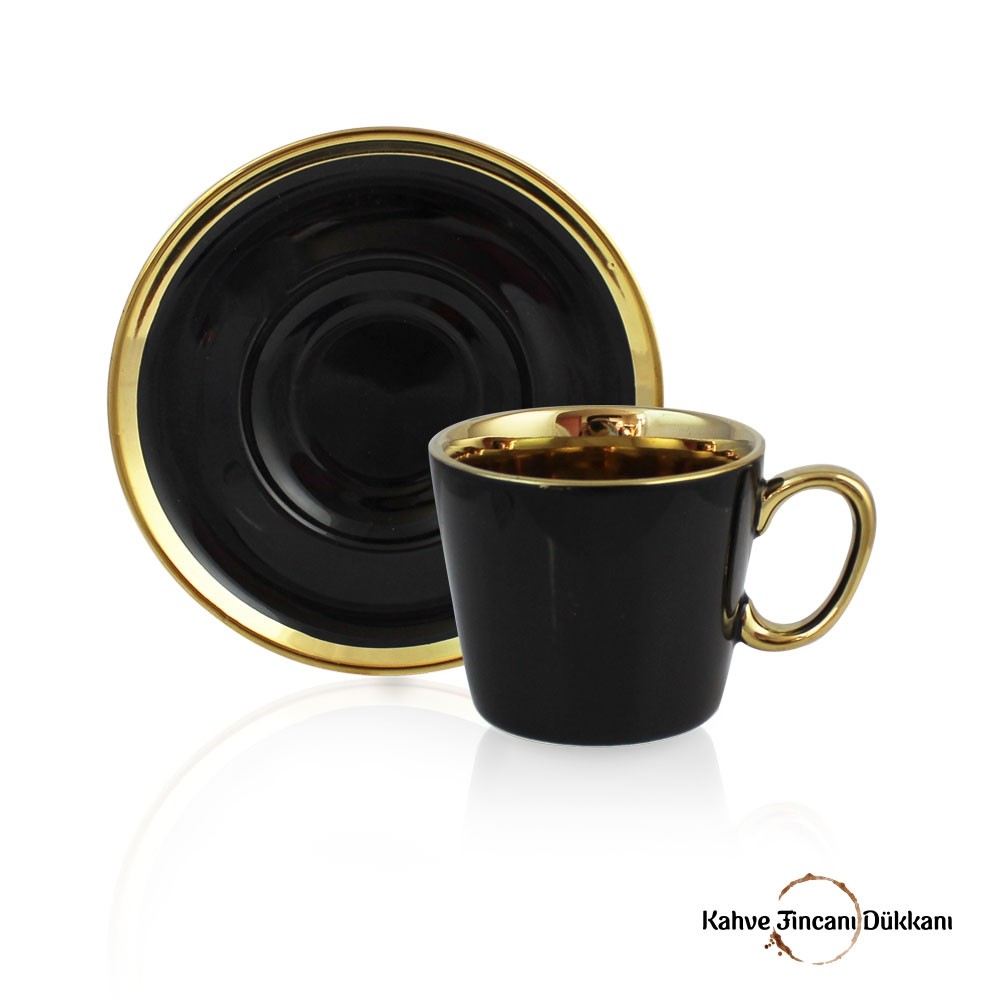 Acar Porselen Bohemian Kahve Fincanı - Siyah