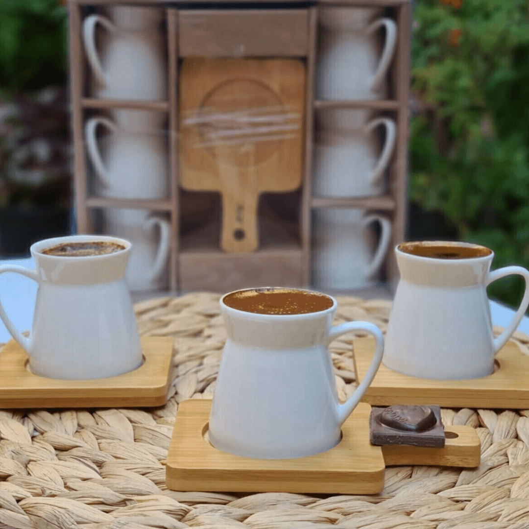Acar Bambu Sunum Tabaklı Kahve Fincanı 