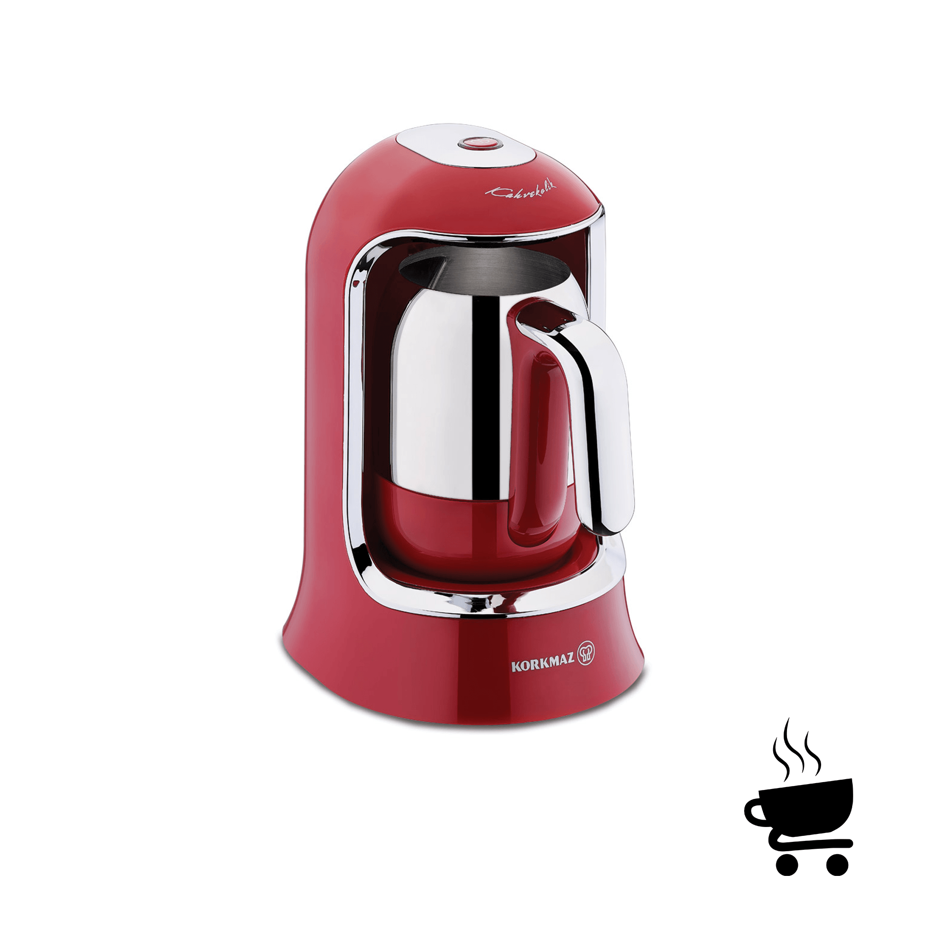 Korkmaz Kahvekolik  Otomatik Kahve Makinesi - Kırmızı