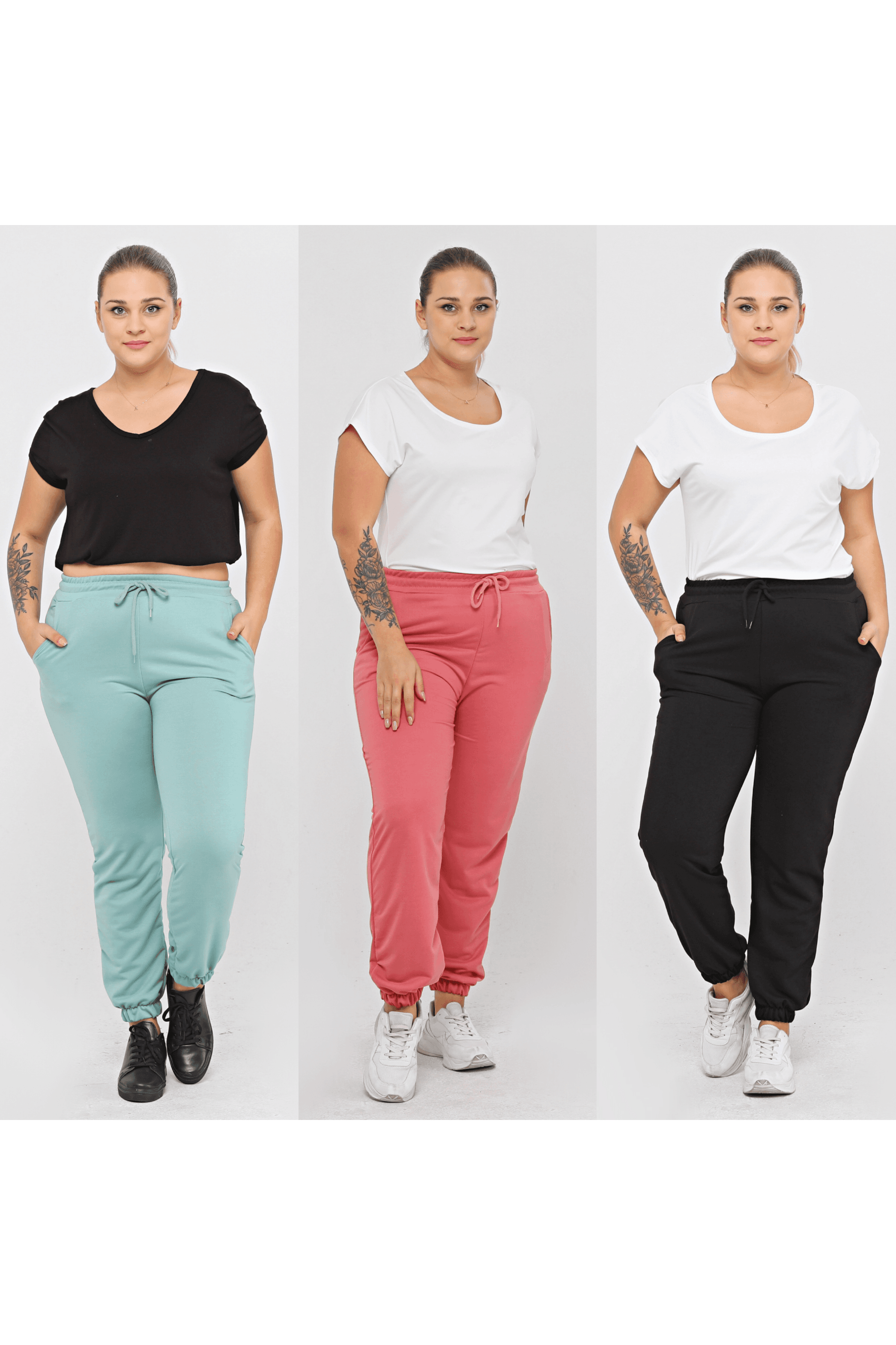 3 lü Paket Eşofman Altı - Siyah