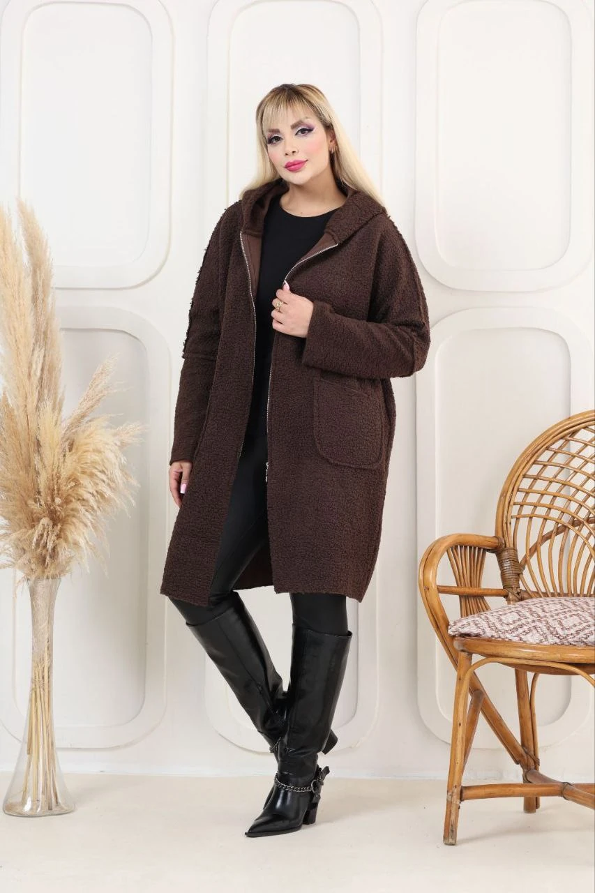 Büyük Beden Uzun Alpeka Mont