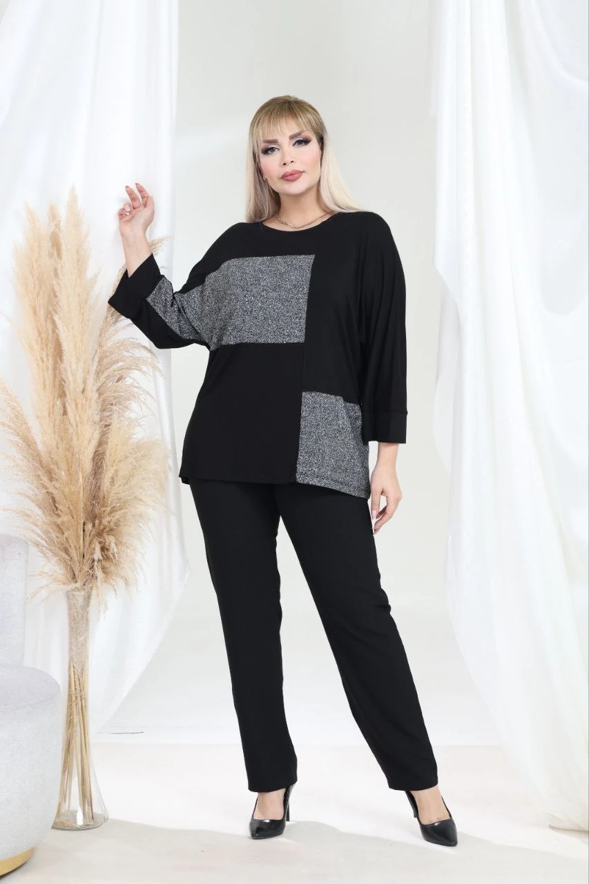 Büyük Beden Sim Garnili Bluz