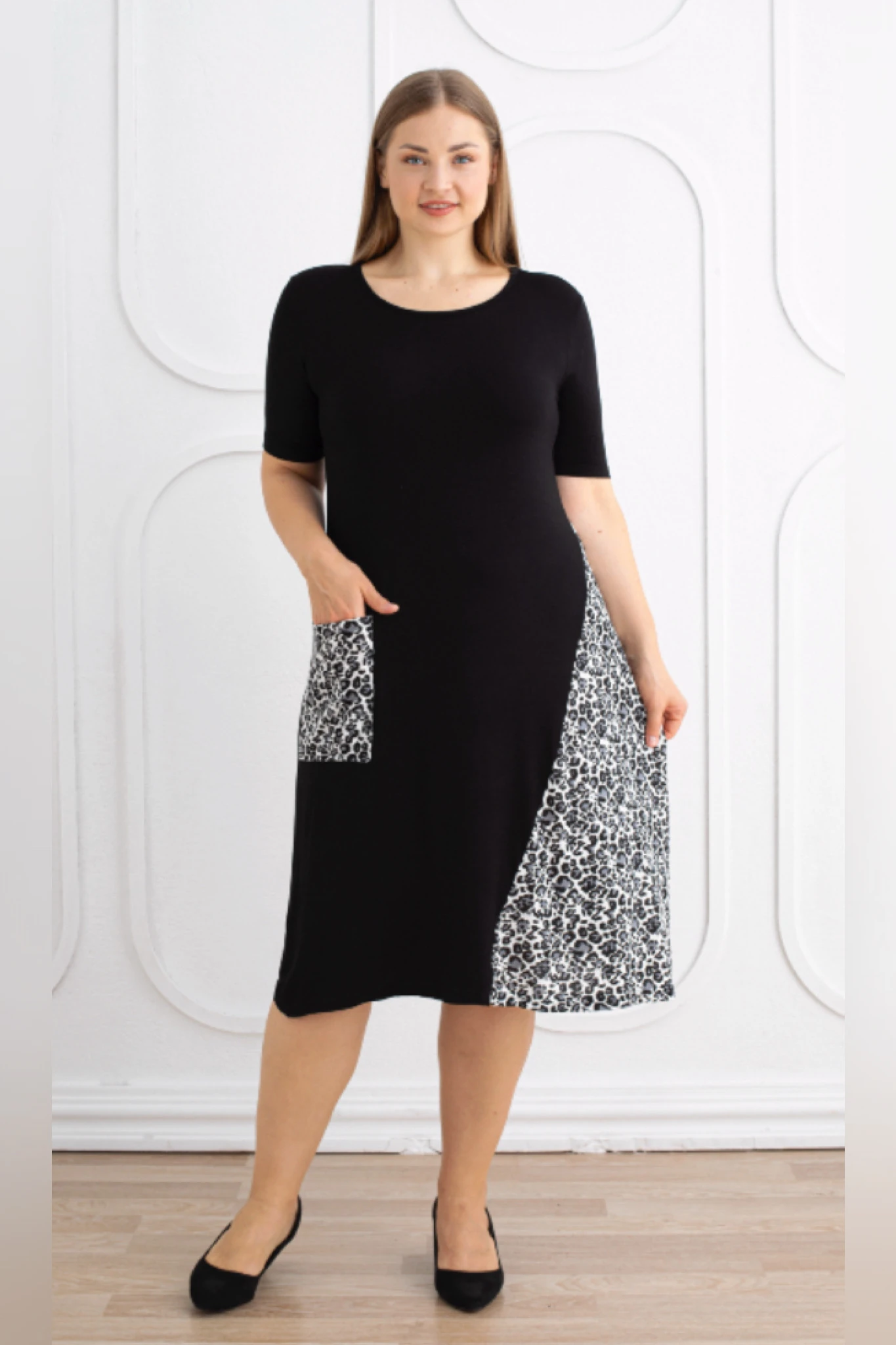 2 Li Paket Rahat Kalıp Viskon Elbise Garnili