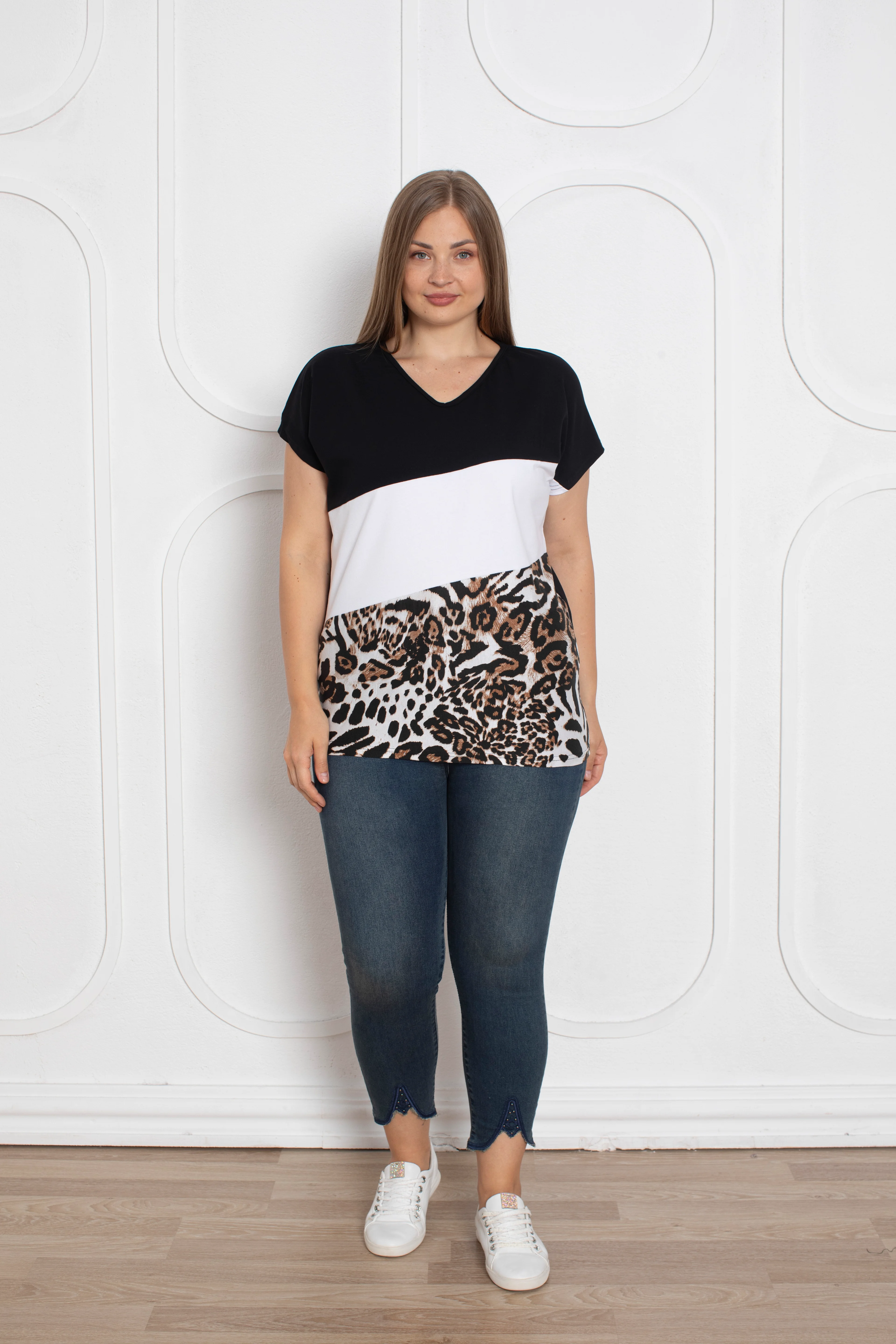 2 Lİ Paket Garnili Büyük Beden Bluz 