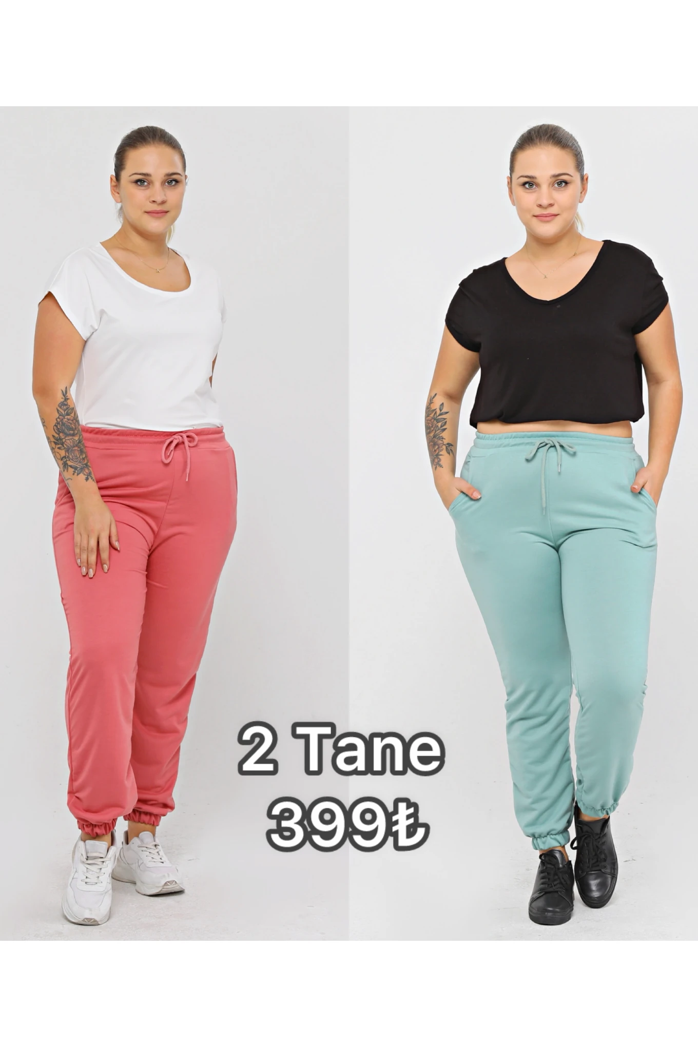 2 Lİ Paket Eşofman Altı - Gül Kurusu