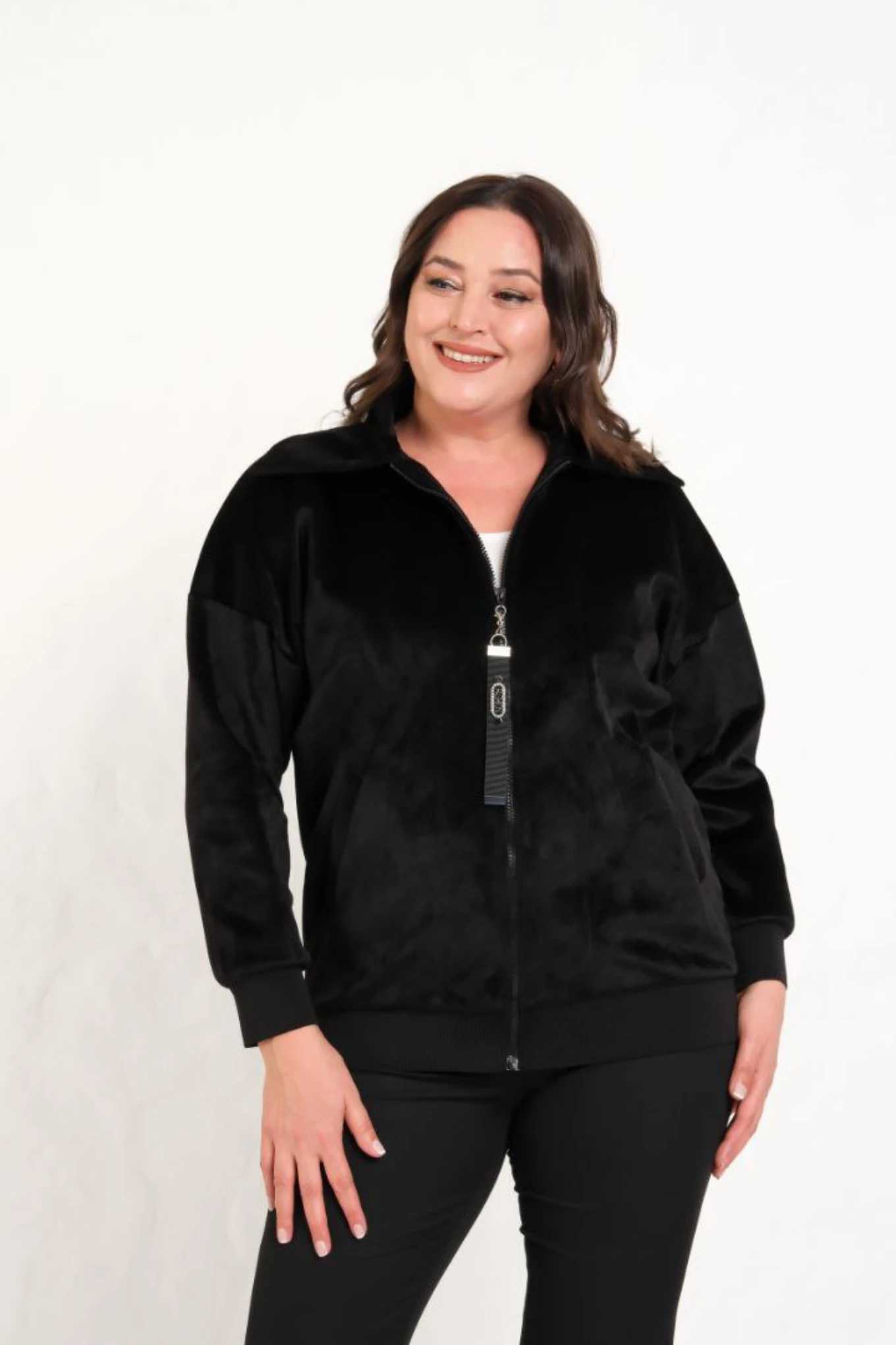 Büyük Beden Berry Kısa Ceket 