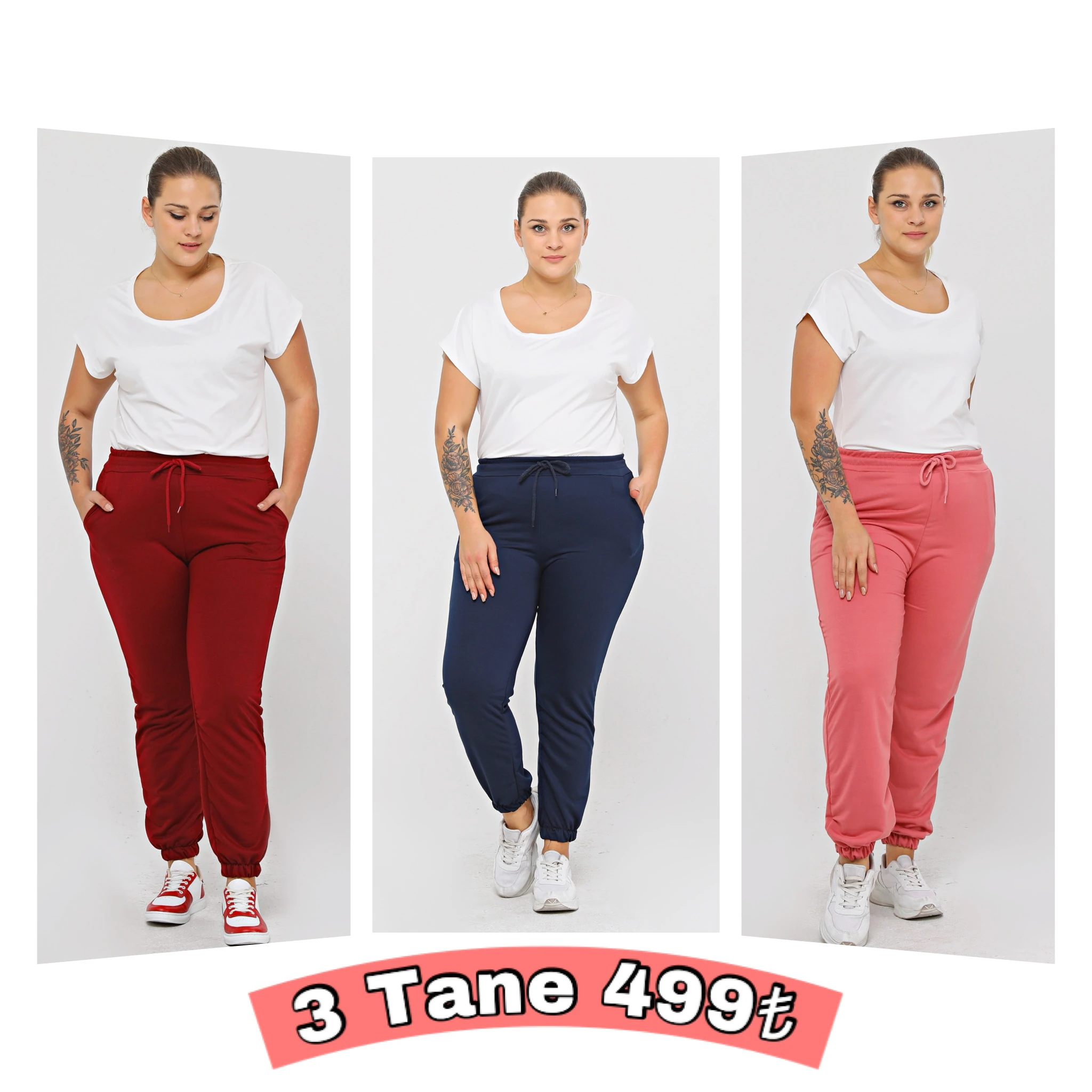 3 lü Paket Eşofman Altı - Lacivert