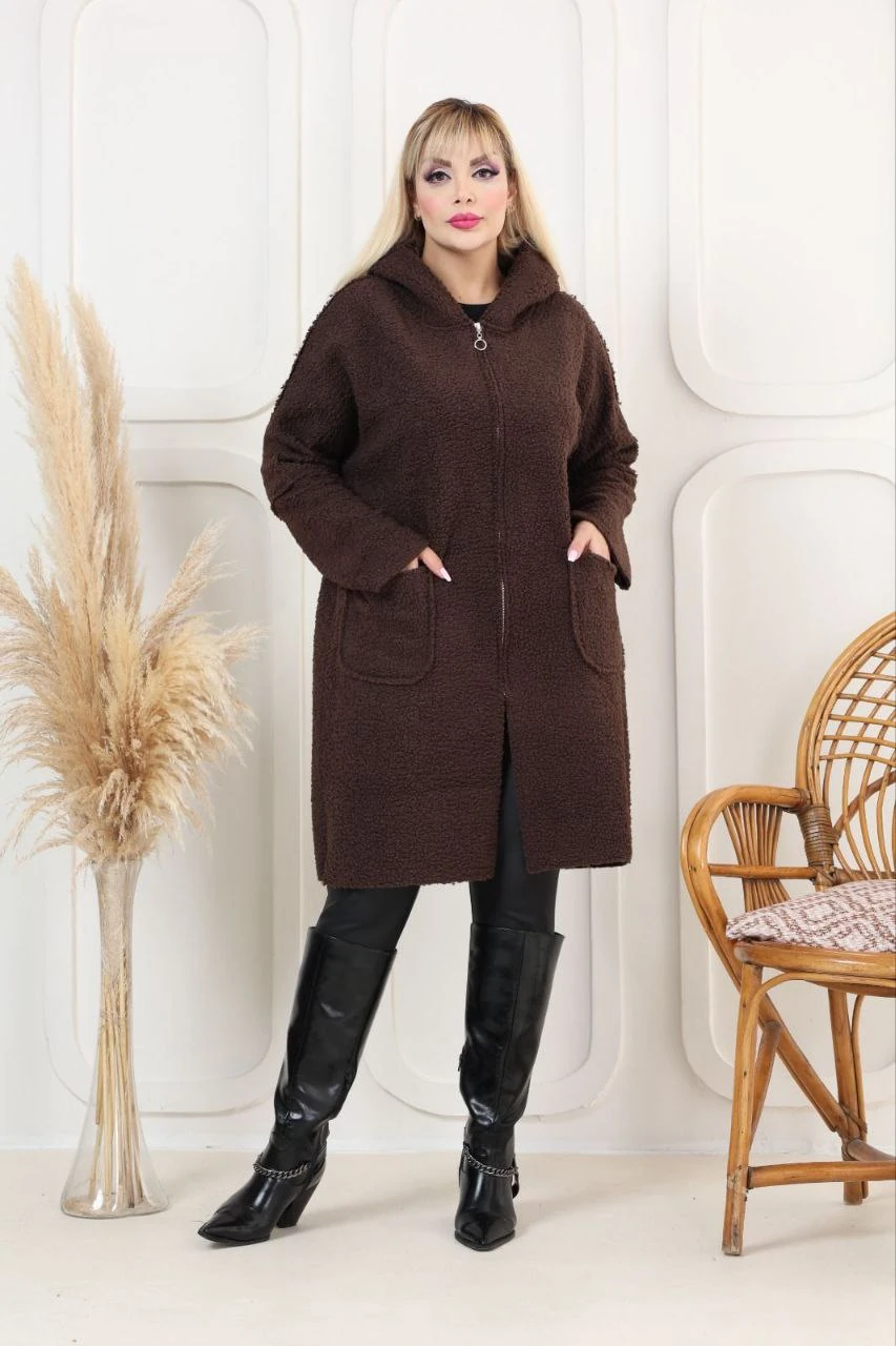 Büyük Beden Uzun Alpeka Mont