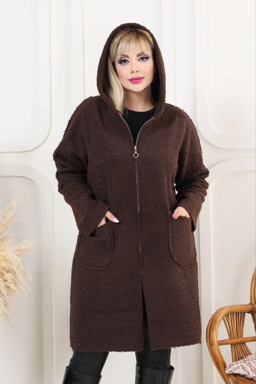 Büyük Beden Uzun Alpeka Mont