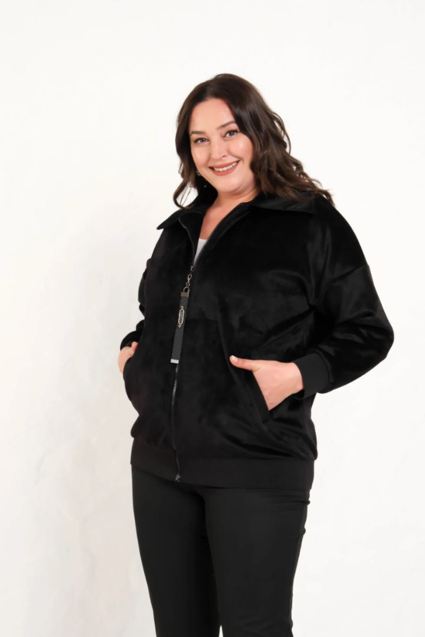 Büyük Beden Berry Kısa Ceket 