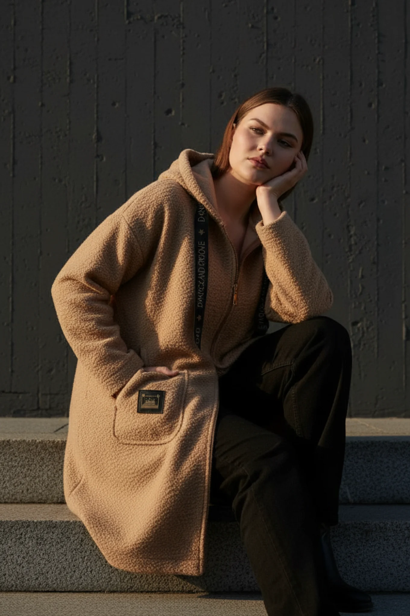 Büyük Beden Buklet Mont