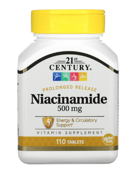 21st Century, Prolonged Release Niacinamide, 500 mg, 110 Tablet. USA