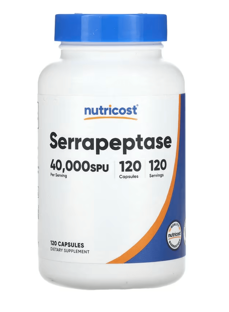 Nutricost Serrapeptase 40,000 SPU, 120 Capsules. TR YETKİLİ SATICISI