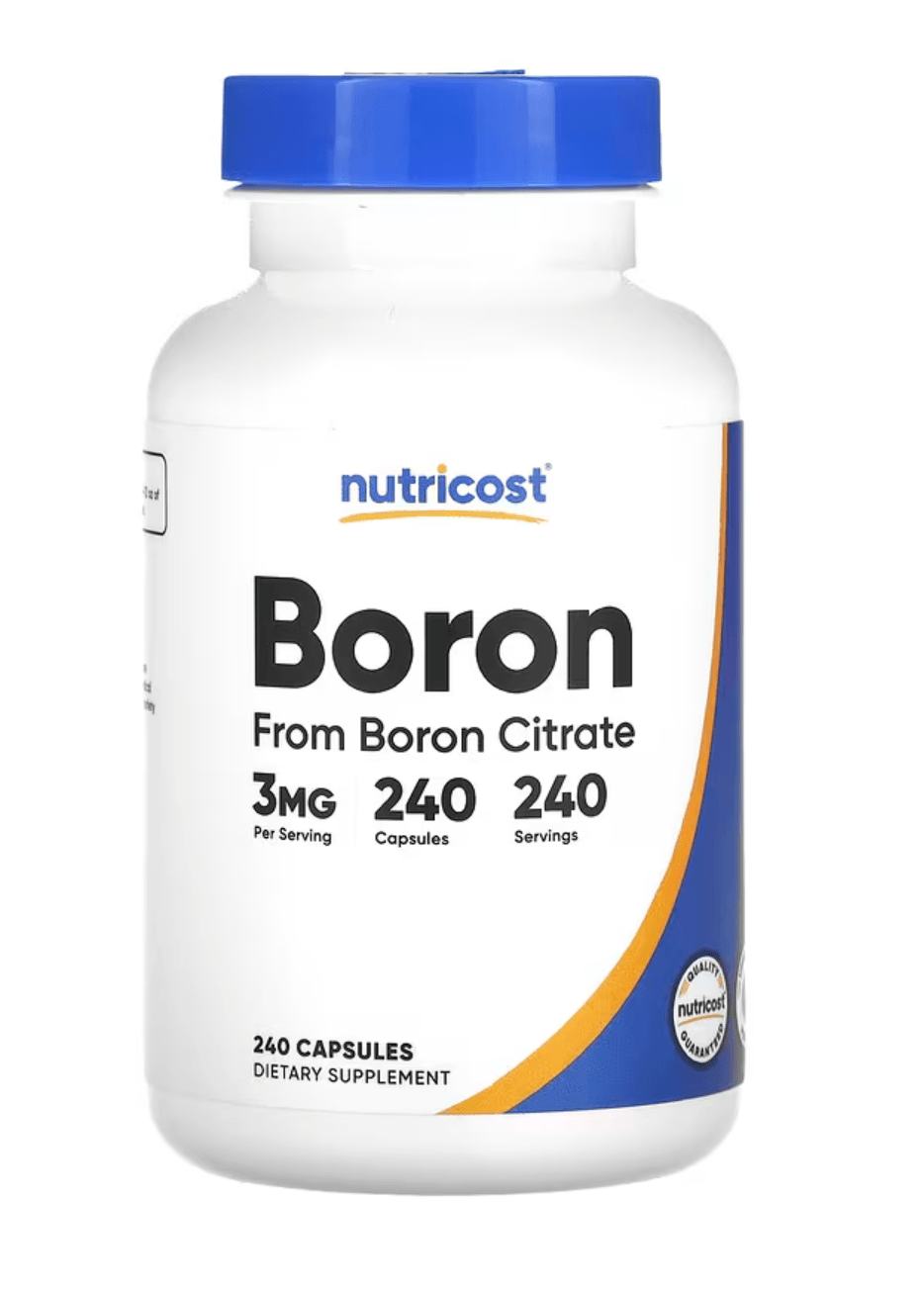 Nutricost From Boron Citrate 3mg, 240 Vegetarian Capsul - Gluten Free and Non-GMO-Tr Tek Yetkili Satıcısı.