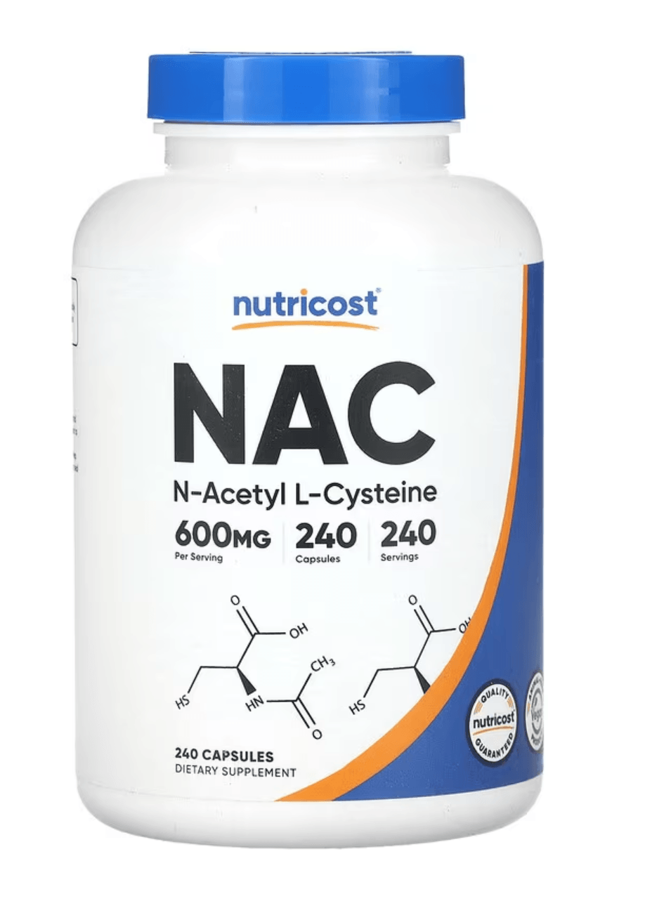 Nutricost N-Acetyl L-Cysteine (NAC) 600mg, 240 Vegetarian Capsules.TR YETKİLİ SATICISI