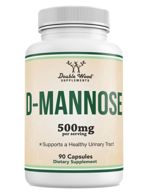 Double Wood D Mannose 500mg 90 Capsules (D-Mannose for Urinary Tract Health and Bladder Lining