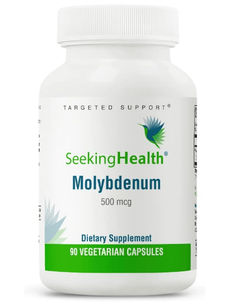 Seeking Health Molybdenum 500mg Molybdenum Glycinate Chelate Healthy Detoxification,Metabolism and Iron Utilization, (90 veg capsules) Usa Amazon Best Seller