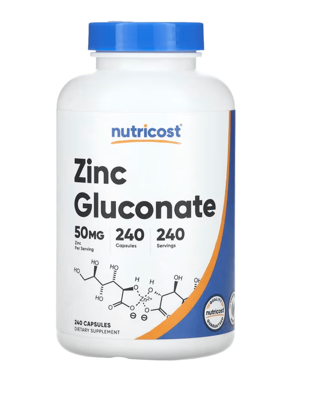 Nutricost Zinc Gluconate 240 Vegetarian Capsules (50mg) - Gluten Free.Tr Yetkili Satıcısı