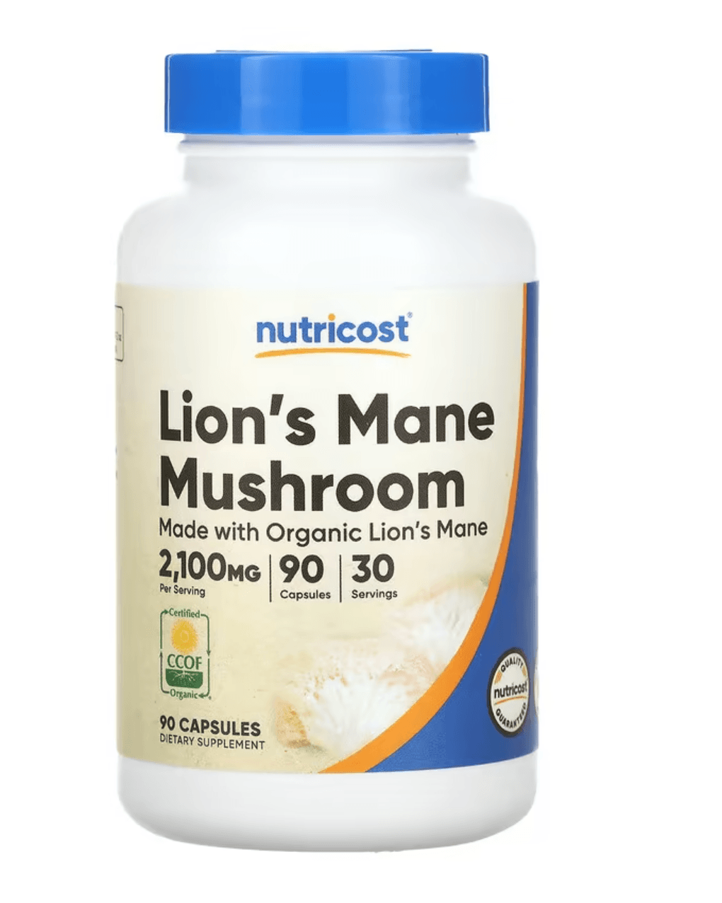 Nutricost Lion's Mane Mushroom Capsules 2100mg per Serving, 30 Servings, 90 Capsules. Usa