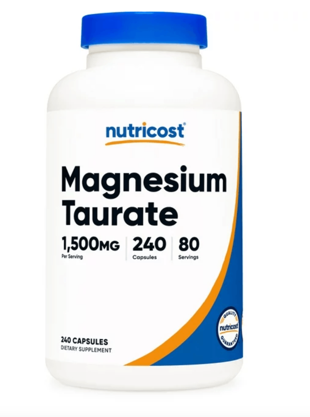 Nutricost Magnesium Taurate (240 Capsules, 80 Servings / 1,500 mg Magnesium Taurate Per Serving) Gluten Free, Non-GMO, Vegan Friendly