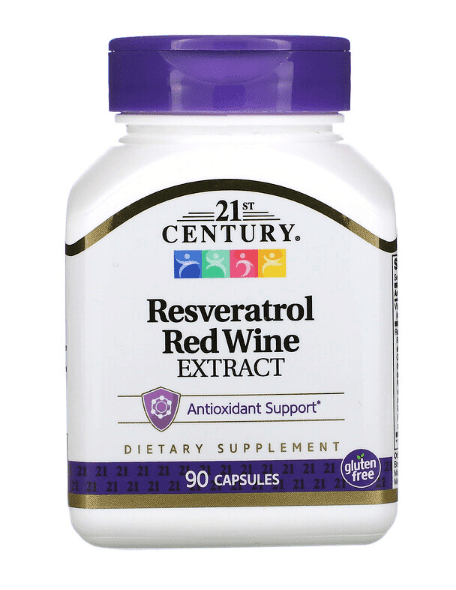 21st Century, Resveratrol Red Wine Extract, 90 Capsul