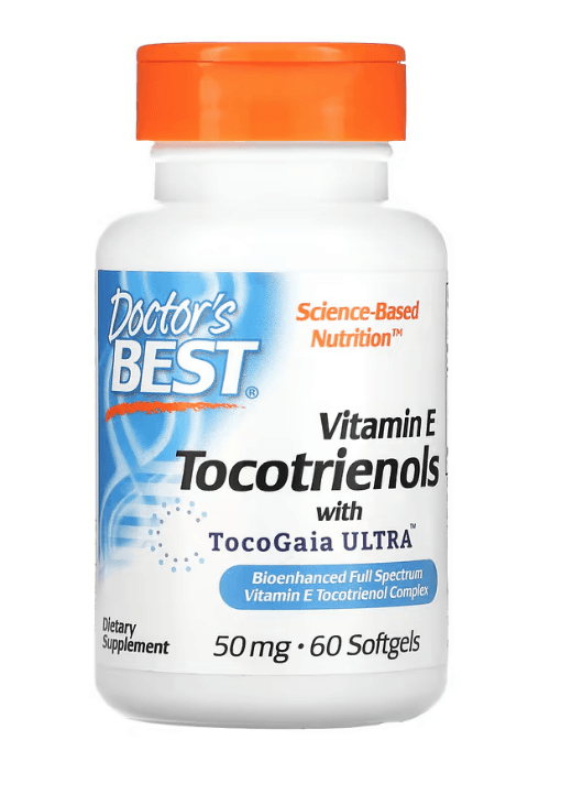 Doctor's Best, Vitamin E Tocotrienols with TocoGaia Ultra, 50 mg, 60 Softgels