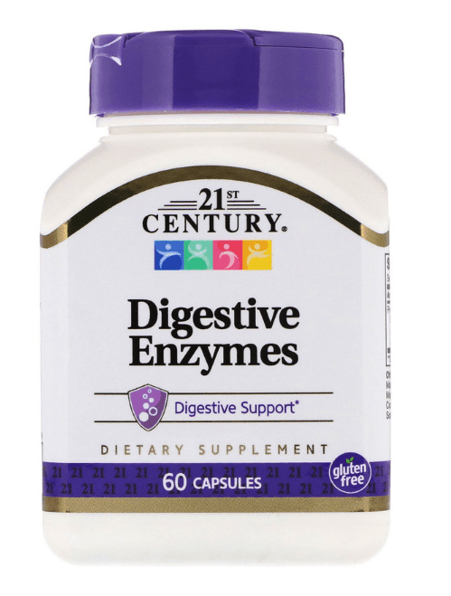 21st Century, Digestive Enzymes, 220mg 60 Capsul.Usa Version